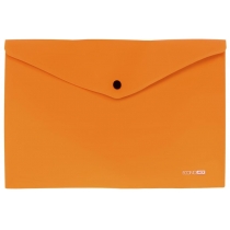 Папка-конверт А4 непрозора на кнопці діагональ,помаранчева