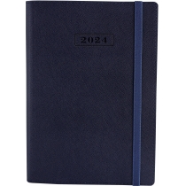Щоденник датований 2024, CROSS, синій, А5, м'яка обкладинка з гумкою