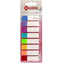 Стікери-закладки Optima, 45х12, 8 кольорів, 120 шт.