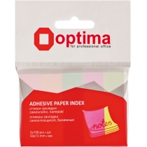 Стікери-закладки Optima, 50x15, 5 кольорів,500 шт.