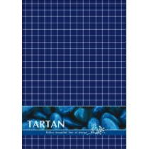 Блокнот А6, 80 арк., "Тартан", клітинка, синій