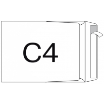 Конверт C4 (0+0) скл, бічний клапан, 90г/м2, 50 шт