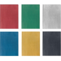 Блокнот "Текстиль", А5, 80 л., Кл., (Асорті: зелений, золото, синій, срібло, червоний, т-сірий)