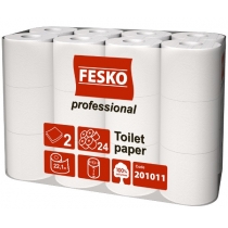 Папір туалетний 2 шари FESKO Professional S 24 рулони, білий