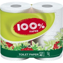 Папір туалетний 2 шари Ruta 100% Paper 4 рулони, сірий