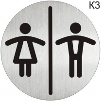 Інформаційна табличка - піктограма "Туалет" d 100 мм