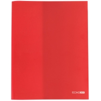 Папка А4 пластикова з відділенням для візиток, 180 мкм, напівпрозора, червона