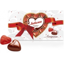Цукерки Любимов Шоколадні сердця 225 г