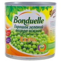 Горошок зелений Bonduelle екстра-ніжний ж/б 400г