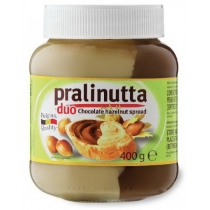 Паста Pralinutta Duo шоколадна з молоком, какао та лісовим горіхом 750 г