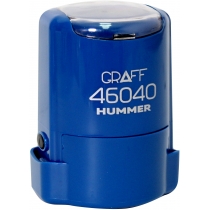 Оснастка автомат., GRAFF 46040 HUMMER "GLOSSY" пласт., для печатки d40мм, синя з футляром