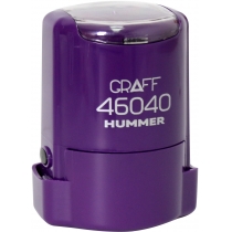 Оснастка автомат., GRAFF 46040 HUMMER "GLOSSY" пласт., для печатки d40мм, фіолетова з футляром