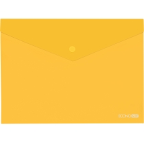 Папка прозора А5 на кнопці Economix, 180 мкм, фактура "глянець", жовта