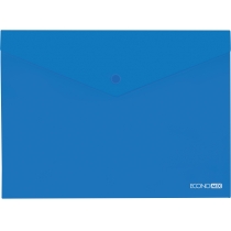 Папка прозора А5 на кнопці Economix, 180 мкм, фактура "глянець", синя