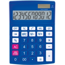 Калькулятор настільний Optima 12 розрядів, розмір 146*105*26 мм, синій
