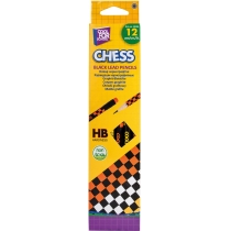 Олівець графітний з кольоровою гумкою, "Chess"