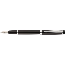 Ручка перова HONOUR, чорна з хромом