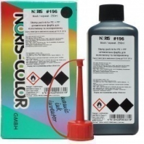 Фарба штемпельна спец., NORIS 196 на спиртовій основі для пластика та поліетилена, 250 мл, чорна