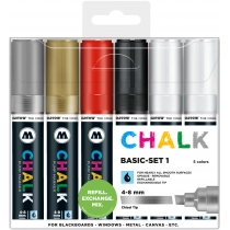 Набір маркерів крейдових CHALK Marker Basic-Set 1,  4-8 мм, 6 шт.