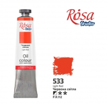 Фарба олійна, Червона світла, 60мл, ROSA Studio