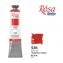 Фарба олійна, Червона темна, 60мл, ROSA Studio