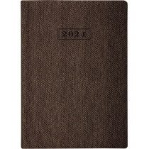 Щоденник датований 2024, TWEED, коричневий, А5