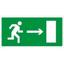 Знак евакуаційний "Напрям до евакуаційного виходу направо" (розмір 200х100 мм, самоклейка)