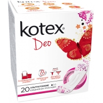 Щоденні гігієнічні прокладки Kotex Супер Тонкі Део 20 Люкс