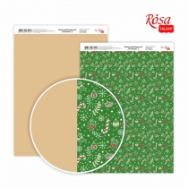 Папір дизайнерський „Christmas“ 2, двосторонній, 21х29,7см, 250г/м2, ROSA TALENT