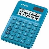 Калькулятор настільний Casio, 10 розрядів, блакитний, розмір 120*85.5*19.4 мм