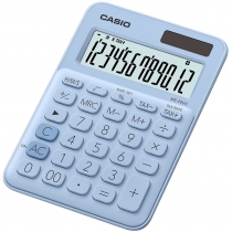 Калькулятор настільний Casio, 12 розрядів, св-блакитний, розмір 149.5*105*22.8 мм