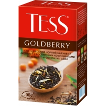 Чай TESS Goldberry 90 г чорний індійський з шматочками айви, яблука, пелюстками календули