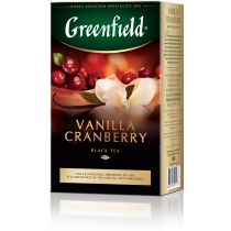 Чай Greenfield Vanilla Cranberry 100 г чорний індійський з ваніллю, журавлиною, ананасом і пелюсткам