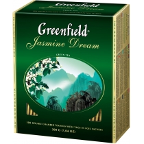 Чай Greenfield Jasmin Dream 100 шт х 2 г зелений китайський з ароматом жасмину
