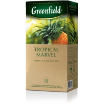 Чай Greenfield Tropical Marvel 25 шт х 2 г китайський зелений з ананасом і імбиром