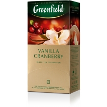 Чай Greenfield Vanilla Cranberry 25 шт х 1,5 г чорний індійський з ваніллю, журавлиною, ананасом