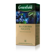 Чай Greenfield Blueberry Nights 25 шт х 1,5 г  чорний індійський зі смаком чорниці та вершків