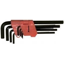 Набір ключів імбусових HEX, 1,5-10 мм, CrV, 9 шт., оксидовані, подовжені, MTX