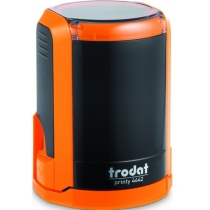 Оснастка автомат., TRODAT 4642, пласт., для печатки d 42 мм, помаранч, с футляром