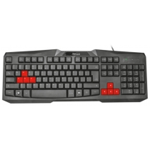 Клавіатура Trust Ziva Gaming Keyboard RU, дротова, ігрова, чорна