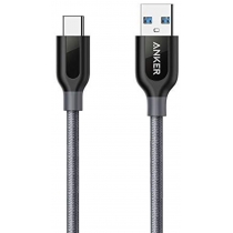 Кабель ANKER Powerline+ USB-C to USB-A 3.0 - 1.8м V3 (Сірий)
