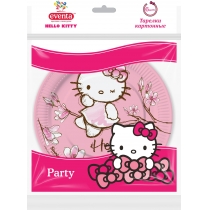 Тарілки паперові EVENTA D 18 см, Hello Kitty, 6 шт / уп