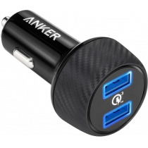 Автомобільний зарядний пристрій Anker PowerDrive - 2 Quick Charge 3.0 Ports V3 Black
