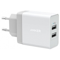 Мережевий зарядний пристрій Anker PowerPort2 24W/4.8A + Micro USB cable V3 White