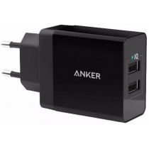 Мережевий зарядний пристрій Anker PowerPort2 24W/4.8A + Micro USB Cable V3 Black