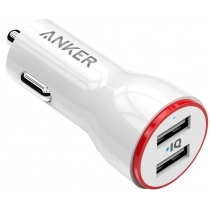 Автомобільний зарядний пристрій Anker PowerDrive 2 24W + Micro USB 0.9m White
