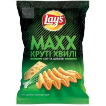 Чіпси Lay's Мaxx картопляні смак сиру і цибулі, 120 гр
