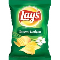 Чіпси Lay's зі смаком зеленої цибулі, 133 гр