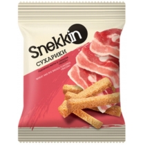 Сухарики Snekkin пшенично-житні зі смаком бекону, 110г
