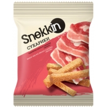 Сухарики Snekkin пшенично-житні зі смаком бекону, 35г